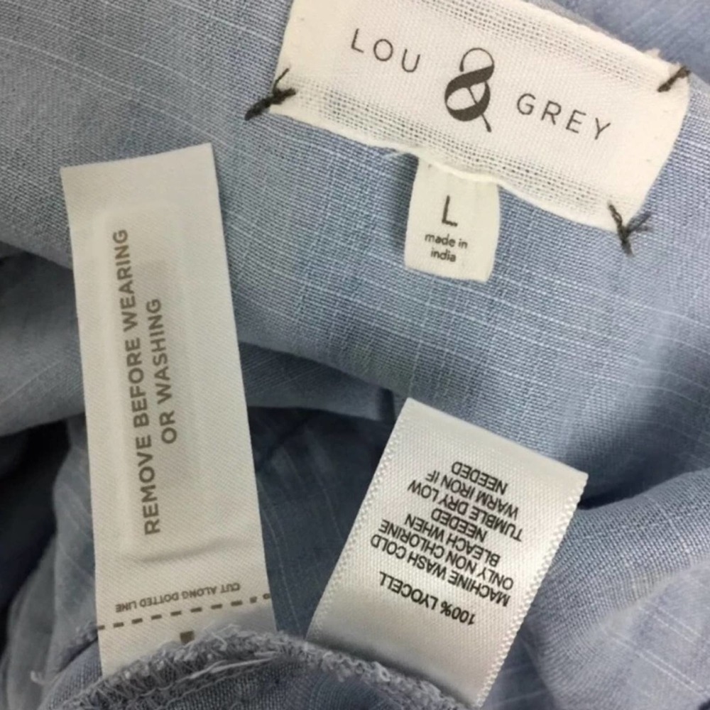 Lou & Grey Roll Tab Chambray Wrap Dress - Picture 6 of 8